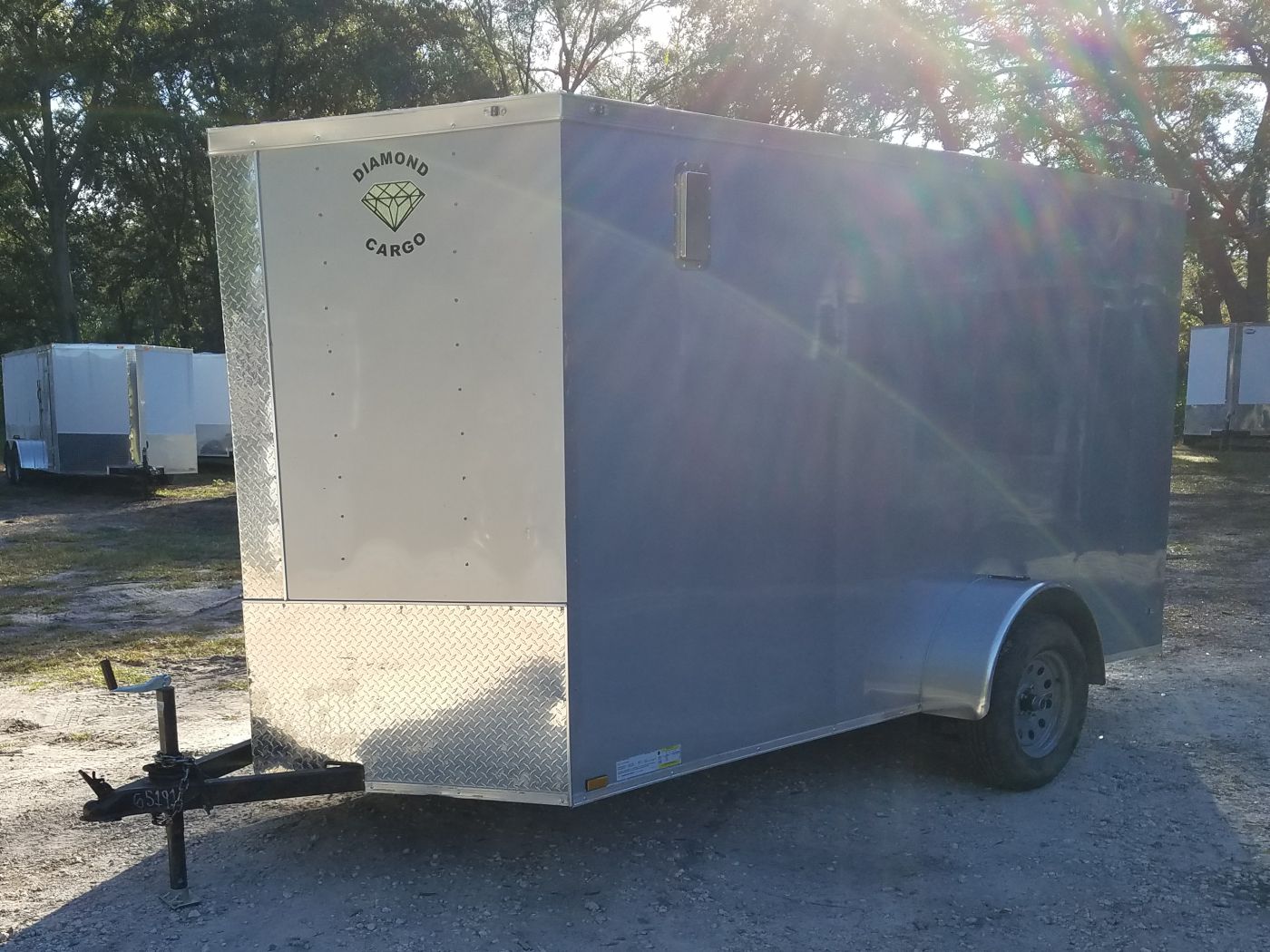 Diamond Cargo 6x12 SA Trailer - Silver Frost, Ramp, Side Door, Extra Height, Insulated - Image 3