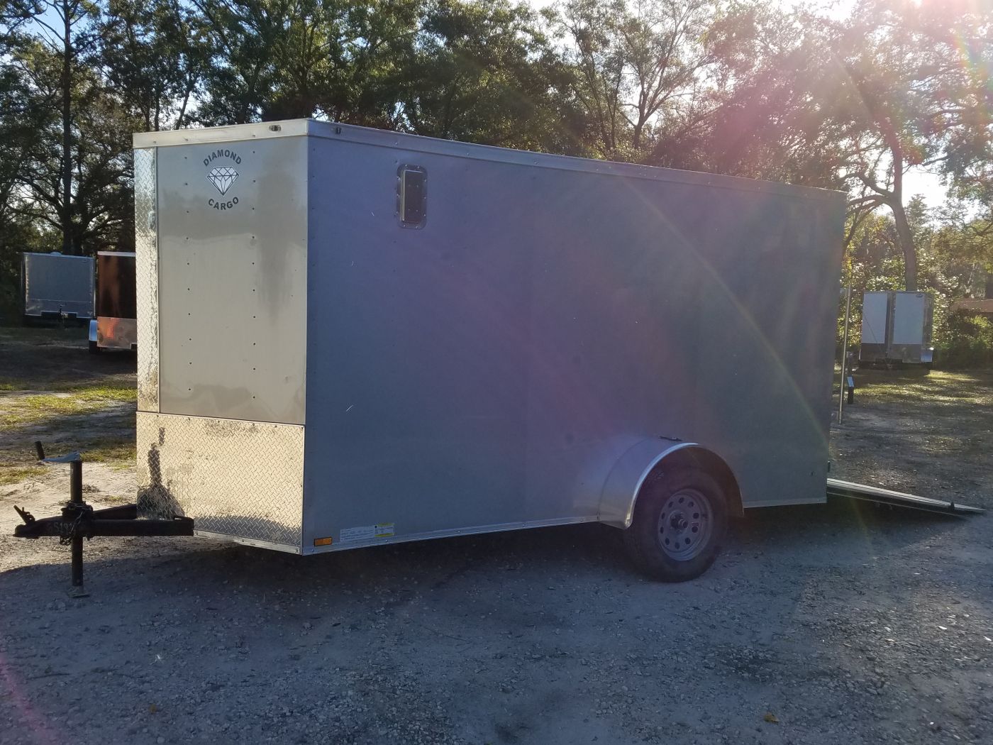 Diamond Cargo 6x12 SA Trailer - Silver Frost, Ramp, Side Door, Extra Height, Insulated - Image 2