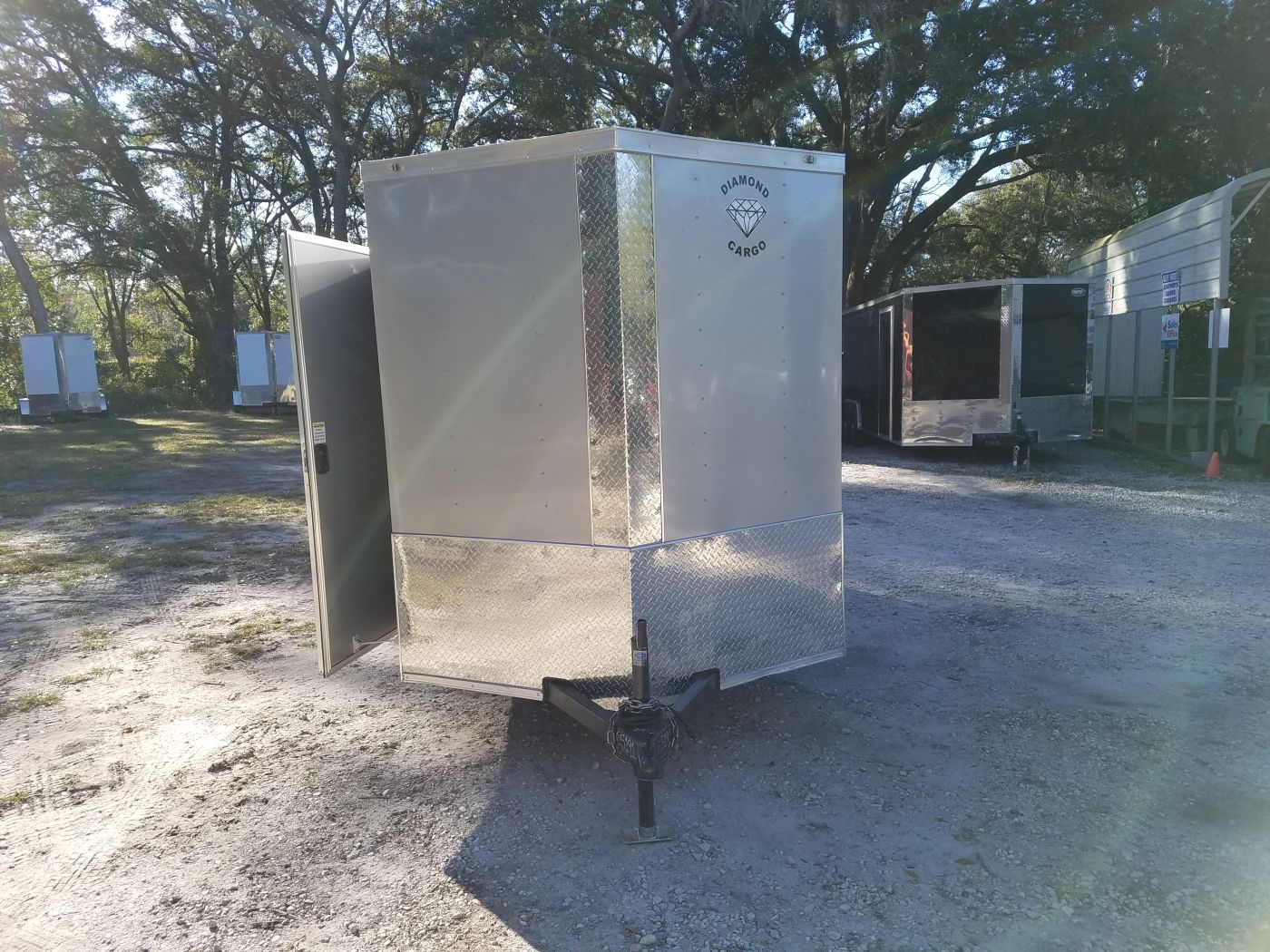 Diamond Cargo 6x12 SA Trailer - Silver Frost, Ramp, Side Door, Extra Height, Insulated - Image 15