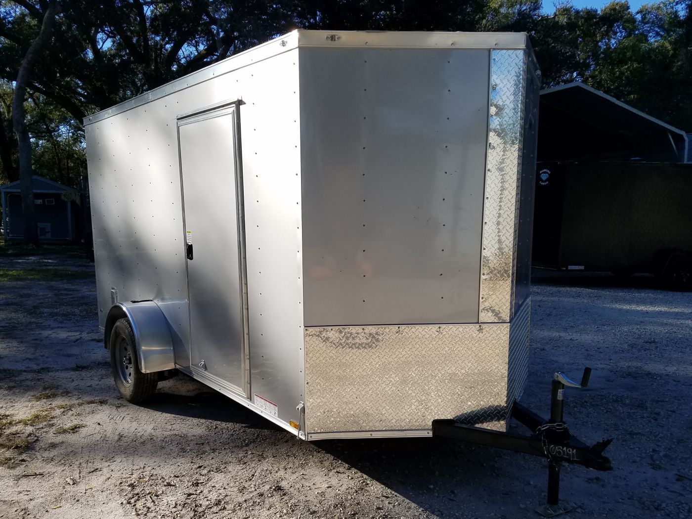 Diamond Cargo 6x12 SA Trailer - Silver Frost, Ramp, Side Door, Extra Height, Insulated - Image 16