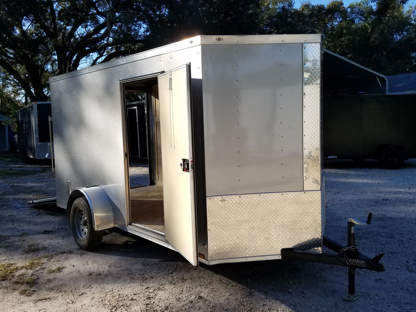 Diamond Cargo 6x12 SA Trailer - Silver Frost, Ramp, Side Door, Extra Height, Insulated - Image 14