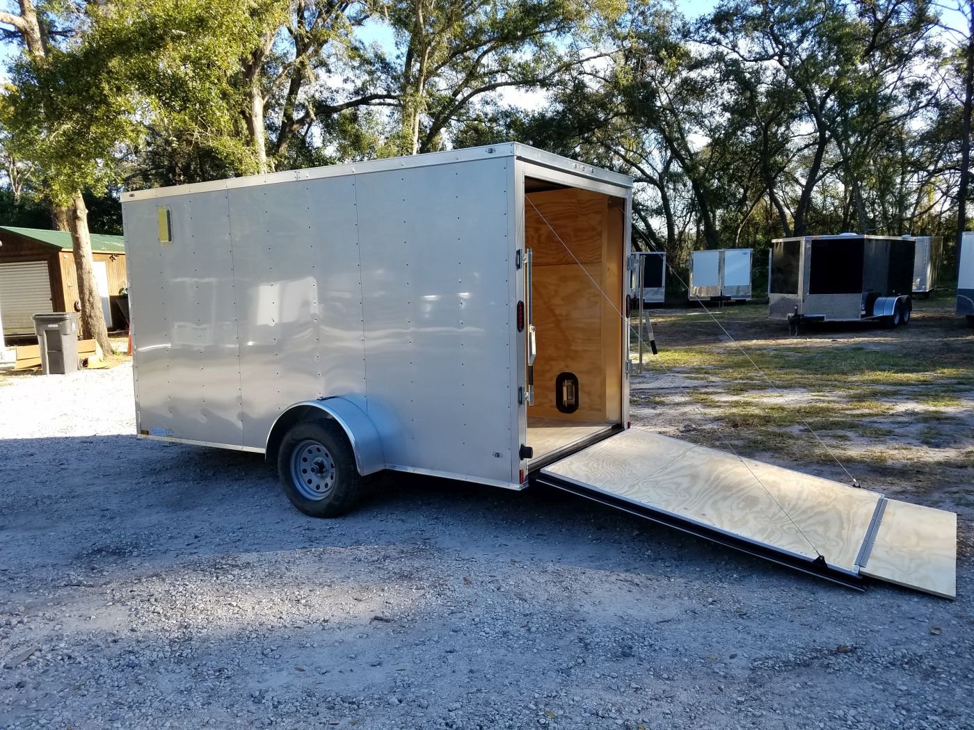 Diamond Cargo 6x12 SA Trailer - Silver Frost, Ramp, Side Door, Extra Height, Insulated - Image 6