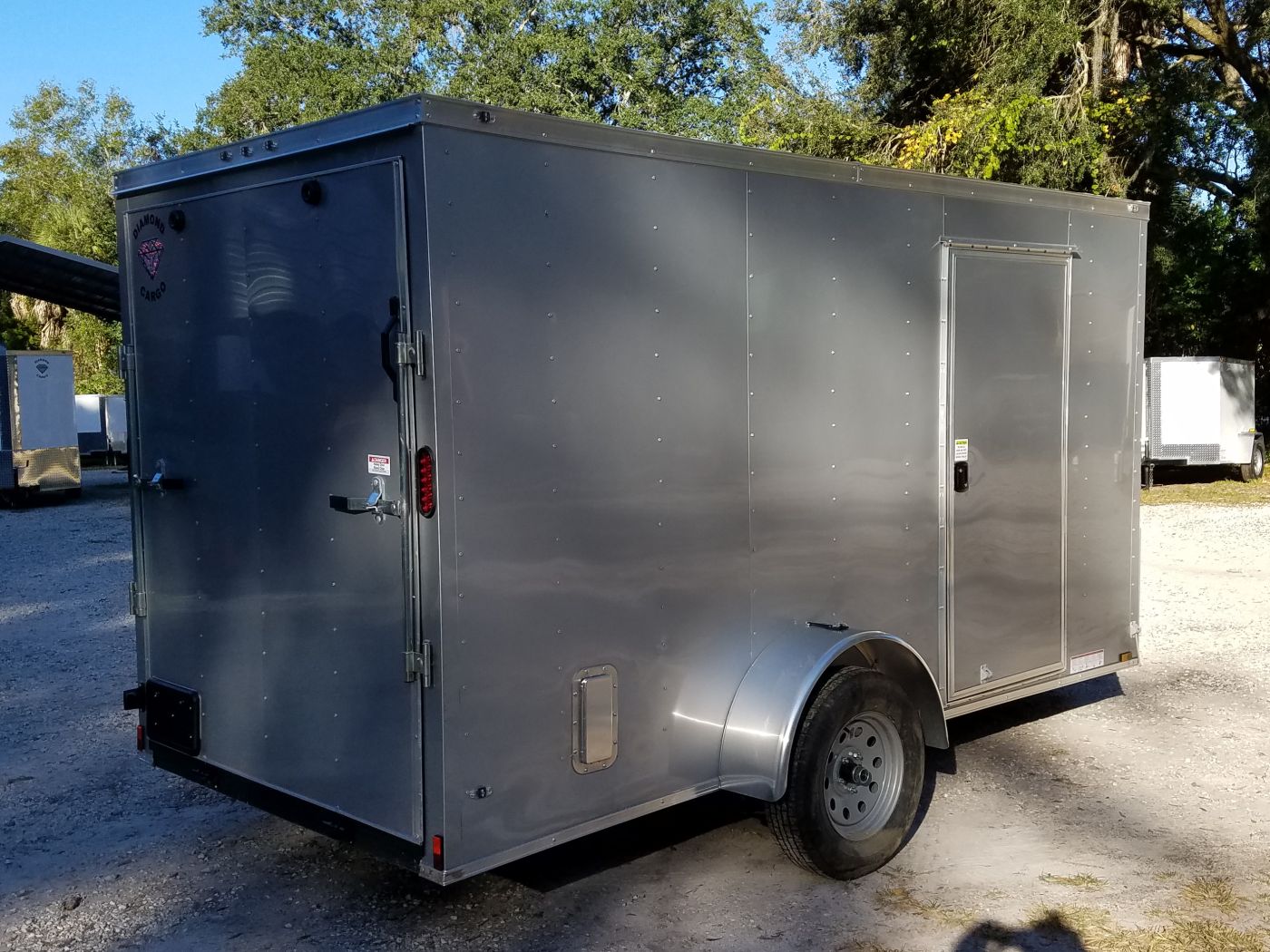 Diamond Cargo 6x12 SA Trailer - Silver Frost, Ramp, Side Door, Extra Height, Insulated - Image 11