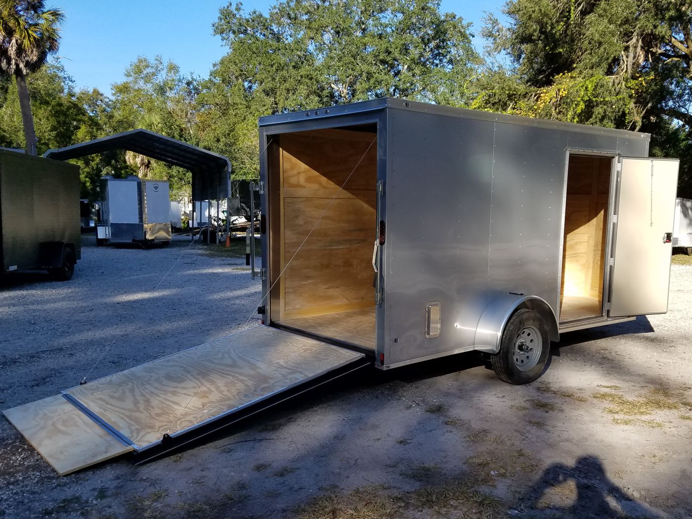 Diamond Cargo 6x12 SA Trailer - Silver Frost, Ramp, Side Door, Extra Height, Insulated - Image 10