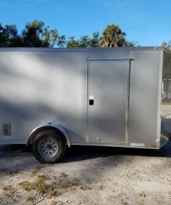 Diamond Cargo 6x12 SA Trailer - Silver Frost, Ramp, Side Door, Extra Height, Insulated