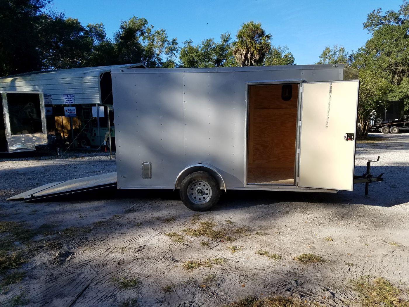 Diamond Cargo 6x12 SA Trailer - Silver Frost, Ramp, Side Door, Extra Height, Insulated - Image 12