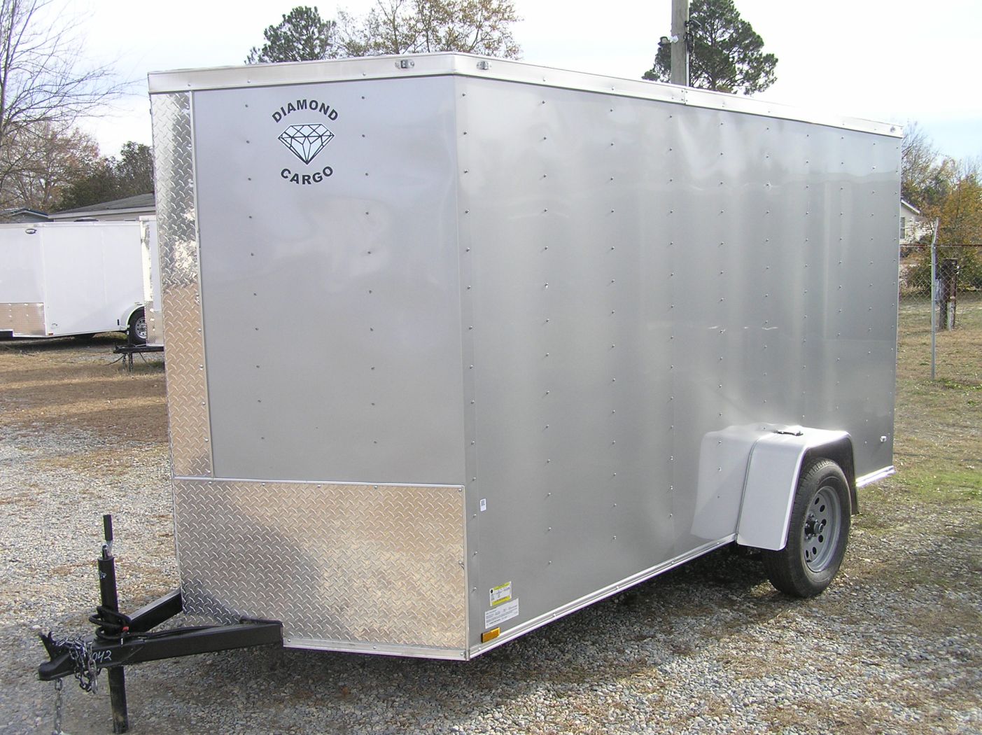 Diamond Cargo 6x12 SA Trailer - Silver Frost, Ramp, Side Door, Extra Height - Image 2