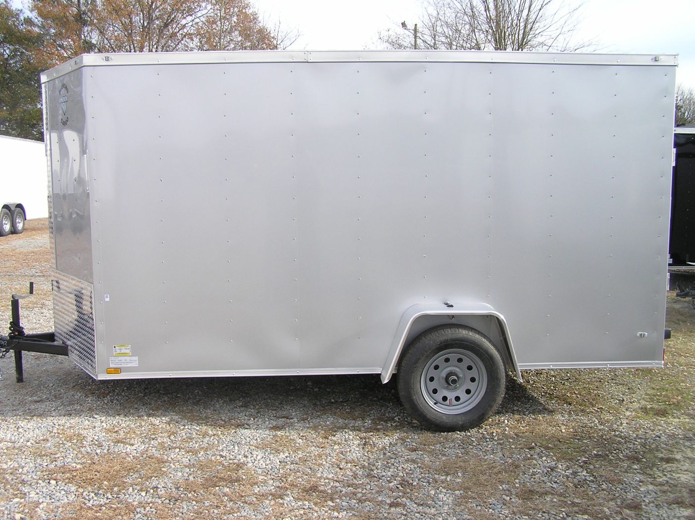 Diamond Cargo 6x12 SA Trailer - Silver Frost, Ramp, Side Door, Extra Height - Image 3