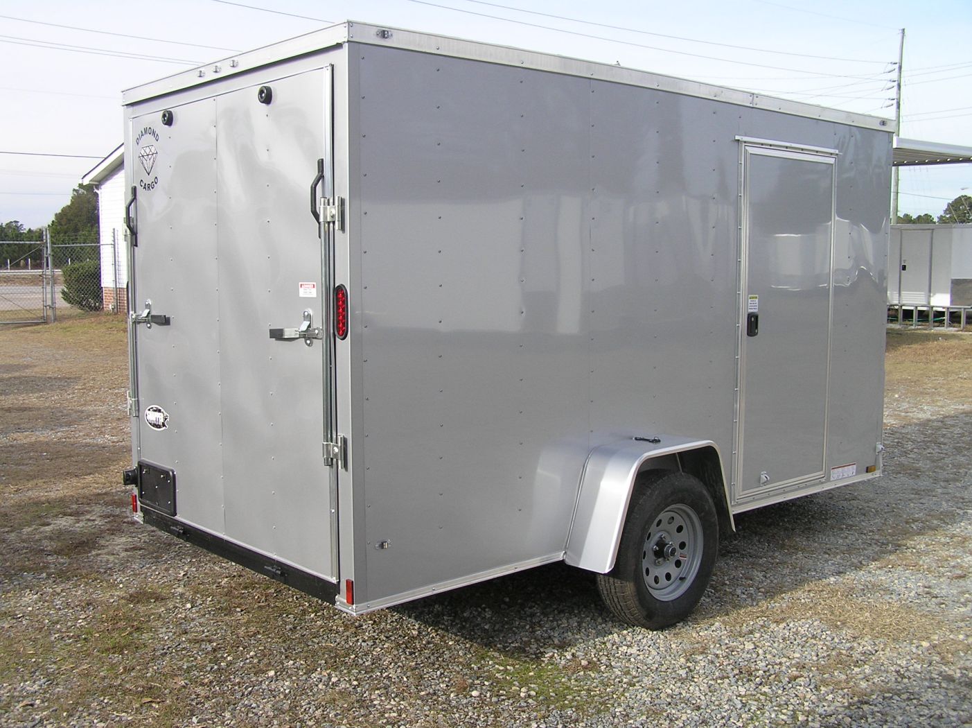 Diamond Cargo 6x12 SA Trailer - Silver Frost, Ramp, Side Door, Extra Height - Image 9