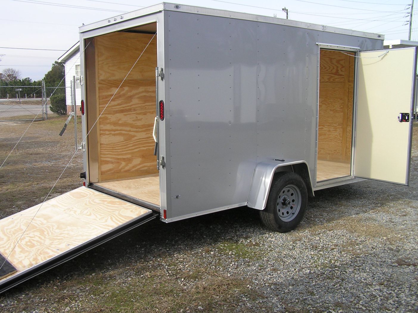 Diamond Cargo 6x12 SA Trailer - Silver Frost, Ramp, Side Door, Extra Height - Image 8