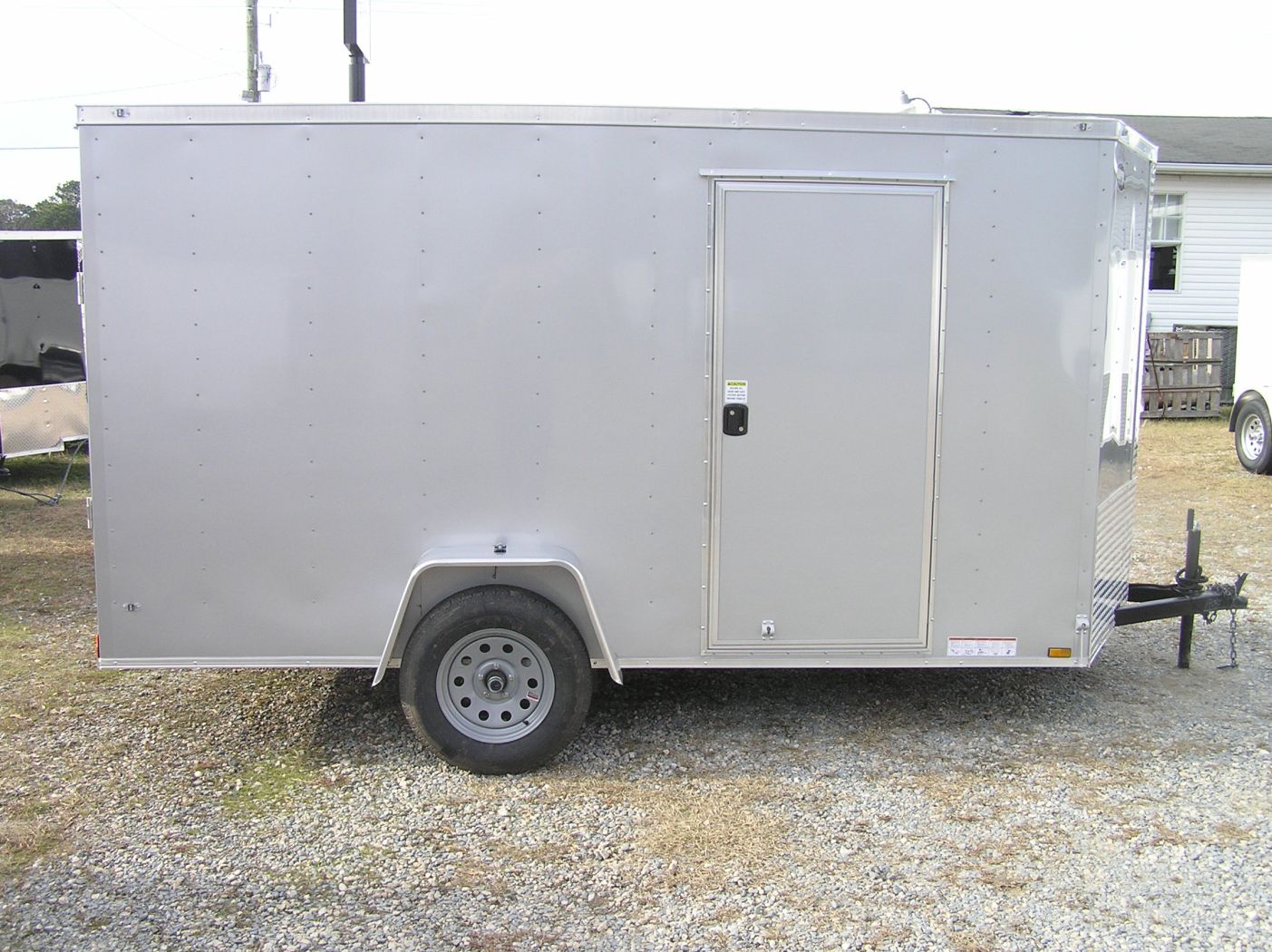 Diamond Cargo 6x12 SA Trailer - Silver Frost, Ramp, Side Door, Extra Height