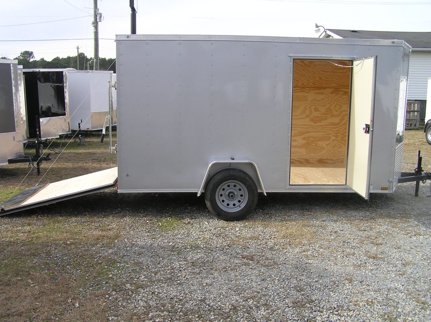 Diamond Cargo 6x12 SA Trailer - Silver Frost, Ramp, Side Door, Extra Height - Image 10