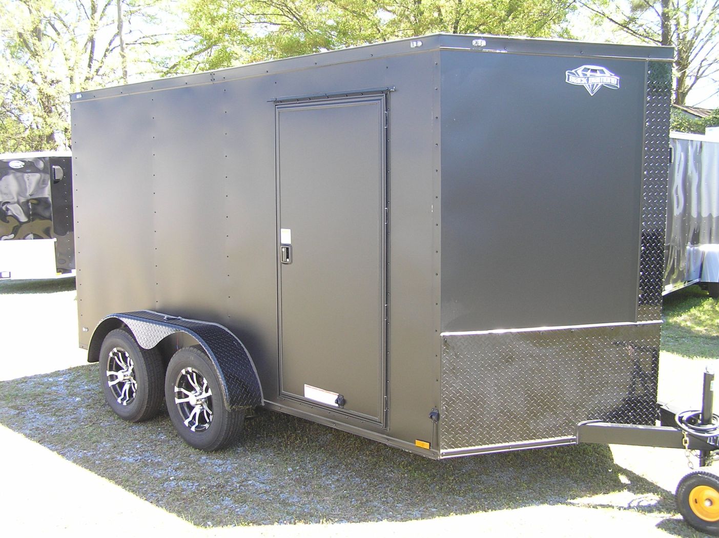Diamond Cargo 7x12 TA Trailer - Matte Black, Ramp, Side Door, Extra Height, Blackout, Mags - Image 12