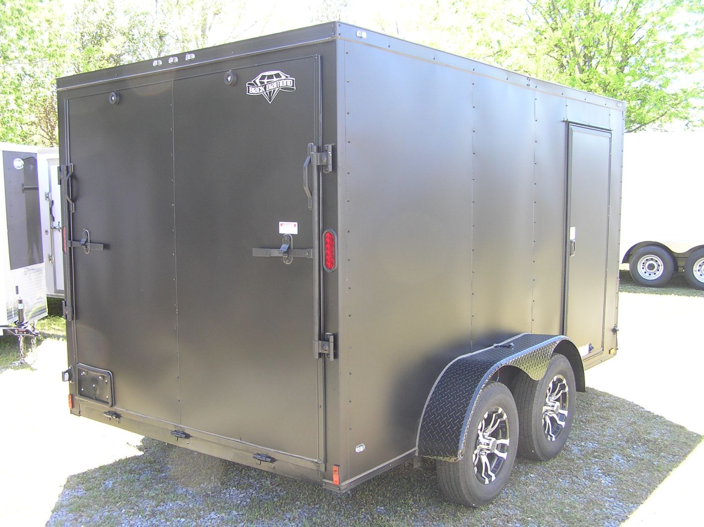 Diamond Cargo 7x12 TA Trailer - Matte Black, Ramp, Side Door, Extra Height, Blackout, Mags - Image 9