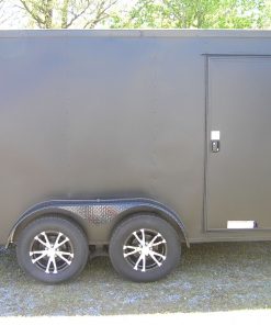 Diamond Cargo 7x12 TA Trailer - Matte Black, Ramp, Side Door, Extra Height, Blackout, Mags