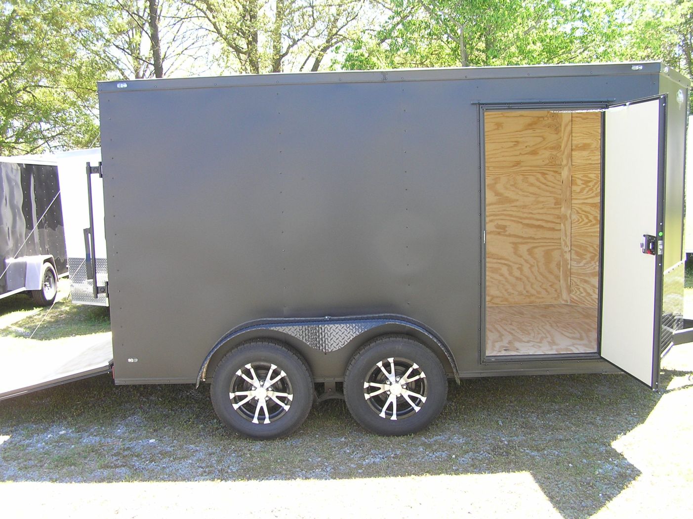 Diamond Cargo 7x12 TA Trailer - Matte Black, Ramp, Side Door, Extra Height, Blackout, Mags - Image 10