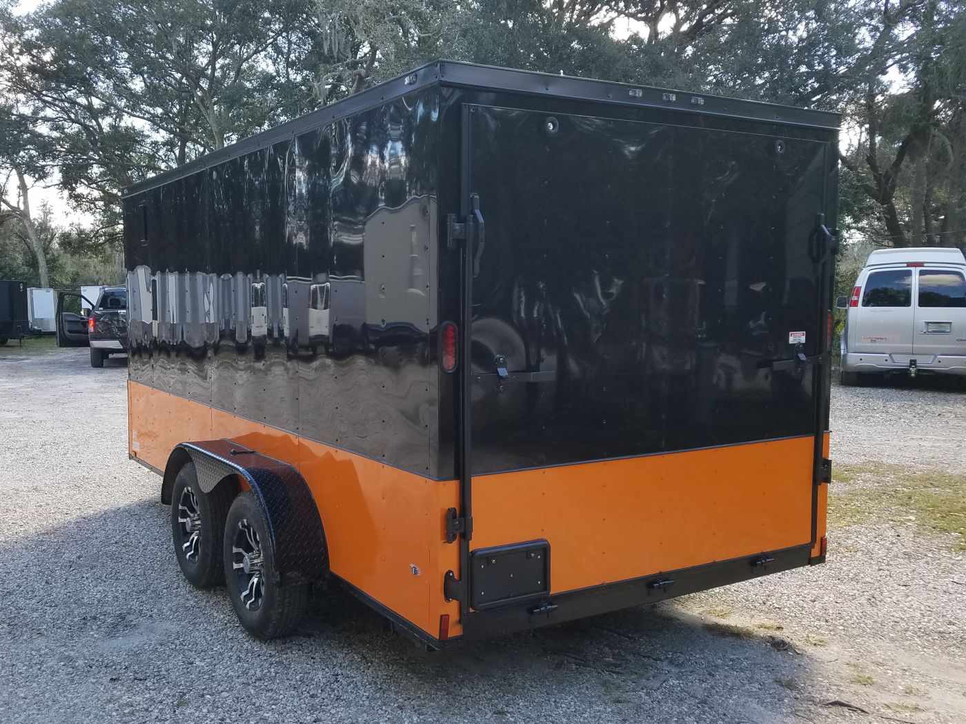 Diamond Cargo 7x14 TA Trailer - Black, Ramp, Side Door, Extra Height, Blackout Motorcycle Package - Image 7