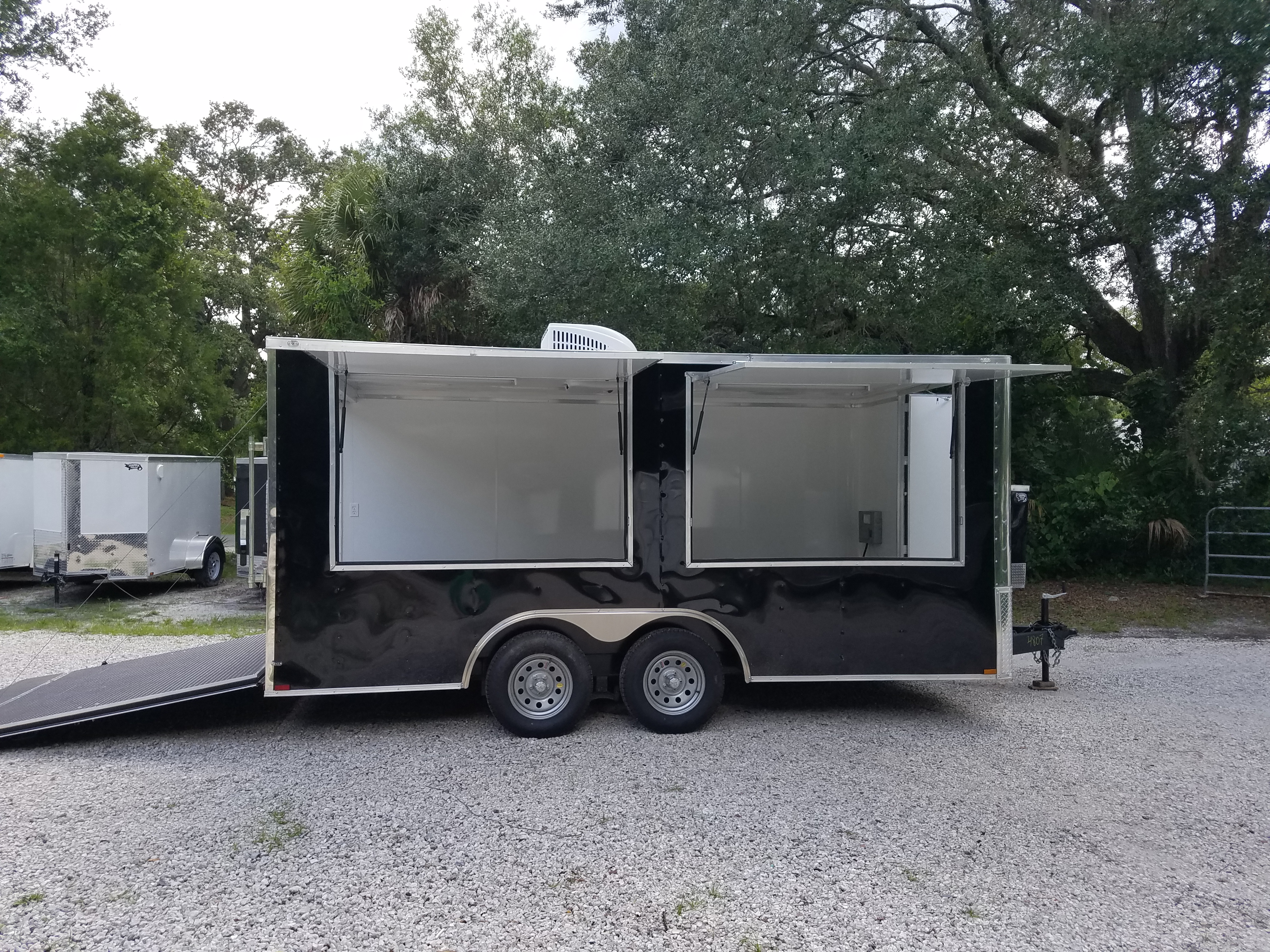 8 5x16 Ta Trailer Black Ramp Front Door Concession Doors 30