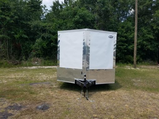Quality Cargo 8.5x26 TA Trailer - White, Ramp, Side Door, D-Rings, 5K Axles - Image 9