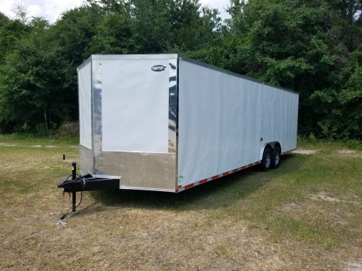 Quality Cargo 8.5x26 TA Trailer - White, Ramp, Side Door, D-Rings, 5K Axles - Image 2