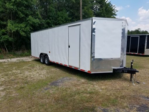 Quality Cargo 8.5x26 TA Trailer - White, Ramp, Side Door, D-Rings, 5K Axles - Image 8