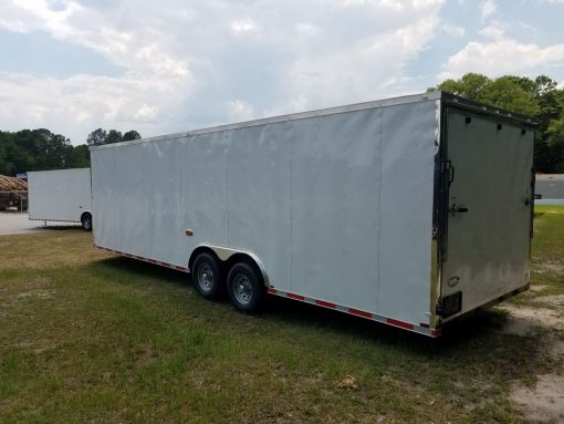 Quality Cargo 8.5x26 TA Trailer - White, Ramp, Side Door, D-Rings, 5K Axles - Image 4
