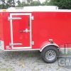 South Georgia Cargo Custom 4x8 SA Trailer - Red, Single Door, Two Side Doors - Image 4