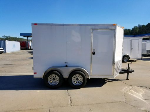 South Georgia Cargo Custom 6x10 TA Trailer - White, Double Doors, Side Door, Additional Height