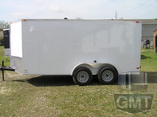 South Georgia Cargo Custom 7x14 TA Trailer - White, Ramp, Side Door, RTP Flooring, Side Vents, E-Track, LED Lights - Image 3