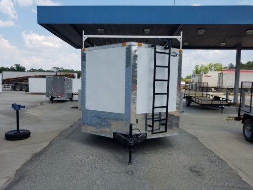 South Georgia Cargo 8.5x20 TA Trailer - White, Ramp, Side Door, 5K Axles,  Walk-On Roof, Ladder Racks - Image 9