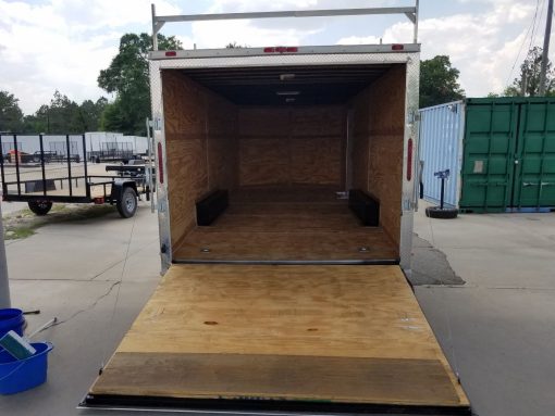 South Georgia Cargo 8.5x20 TA Trailer - White, Ramp, Side Door, 5K Axles,  Walk-On Roof, Ladder Racks - Image 4