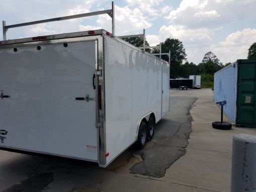 South Georgia Cargo 8.5x20 TA Trailer - White, Ramp, Side Door, 5K Axles,  Walk-On Roof, Ladder Racks - Image 6