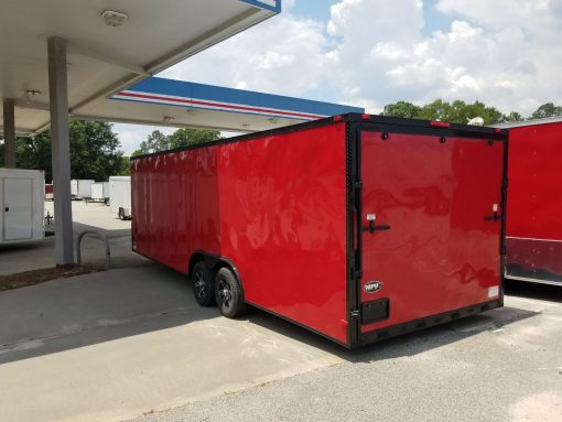 South Georgia Cargo 8.5x24 TA Trailer - Red, Ramp, Side Door, 5K Axles, Blackout Package - Image 4