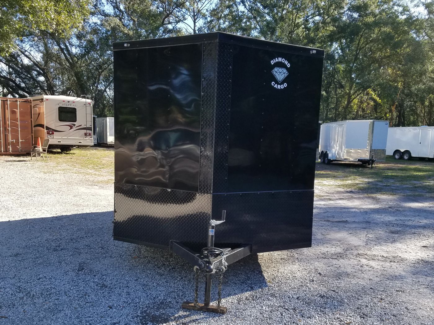 Diamond Cargo 7x14 TA Trailer - Black, Ramp, Side Door, Extra Height, Blackout - Image 16