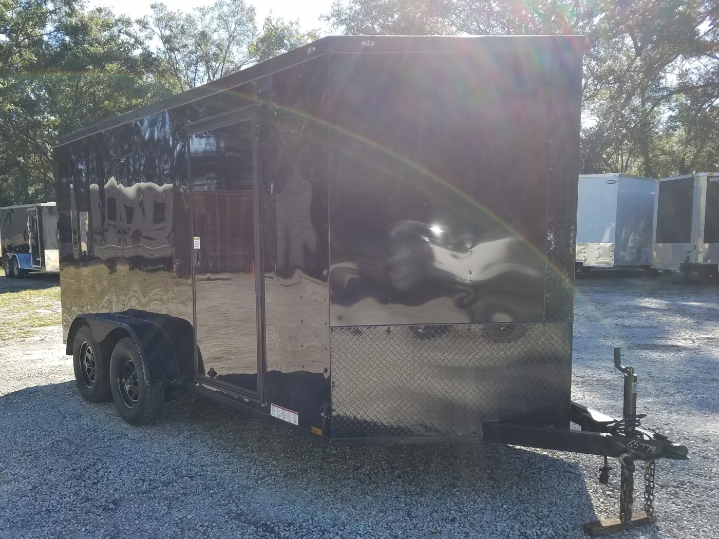 Diamond Cargo 7x14 TA Trailer - Black, Ramp, Side Door, Extra Height, Blackout - Image 15
