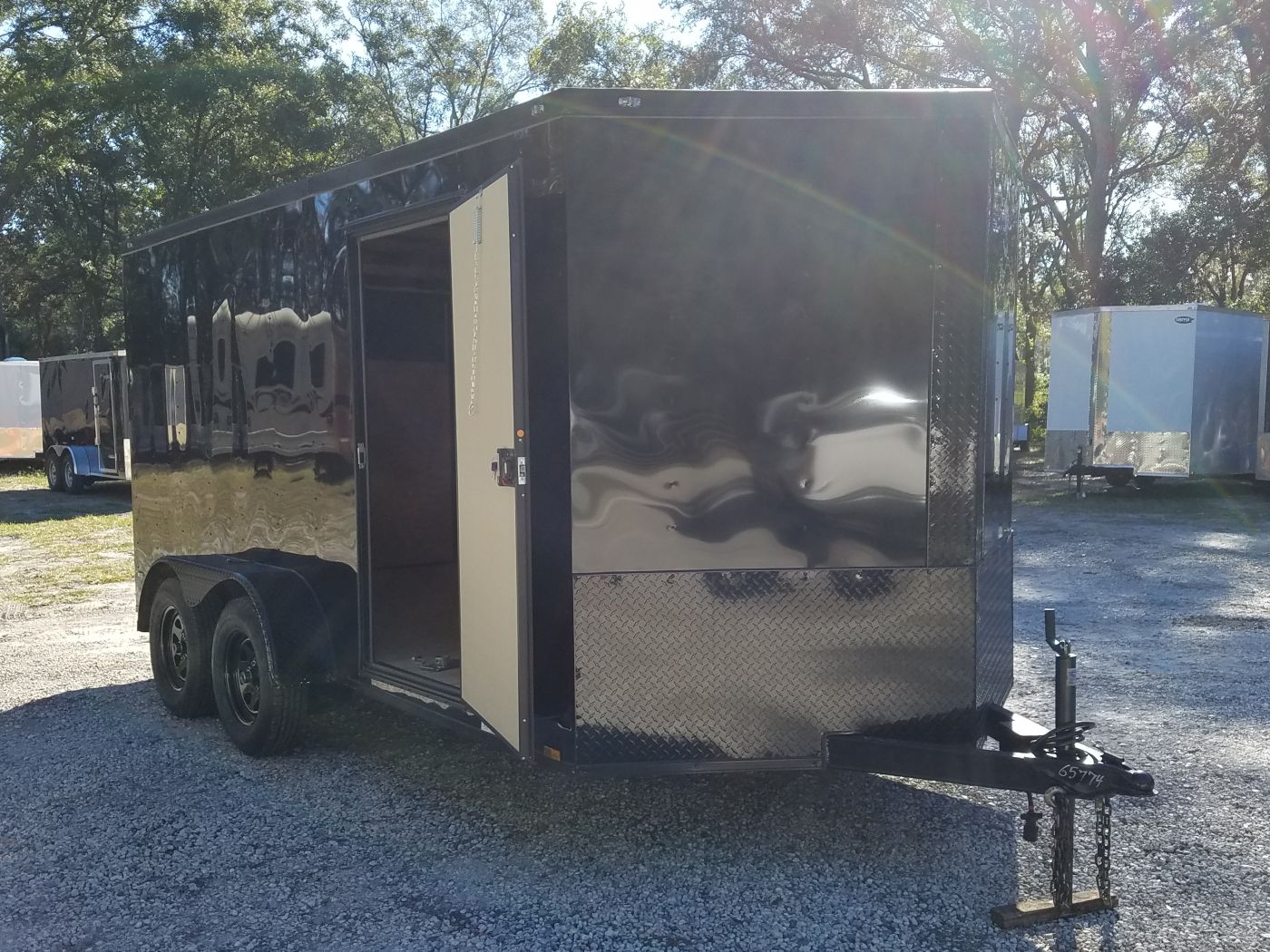 Diamond Cargo 7x14 TA Trailer - Black, Ramp, Side Door, Extra Height, Blackout - Image 14