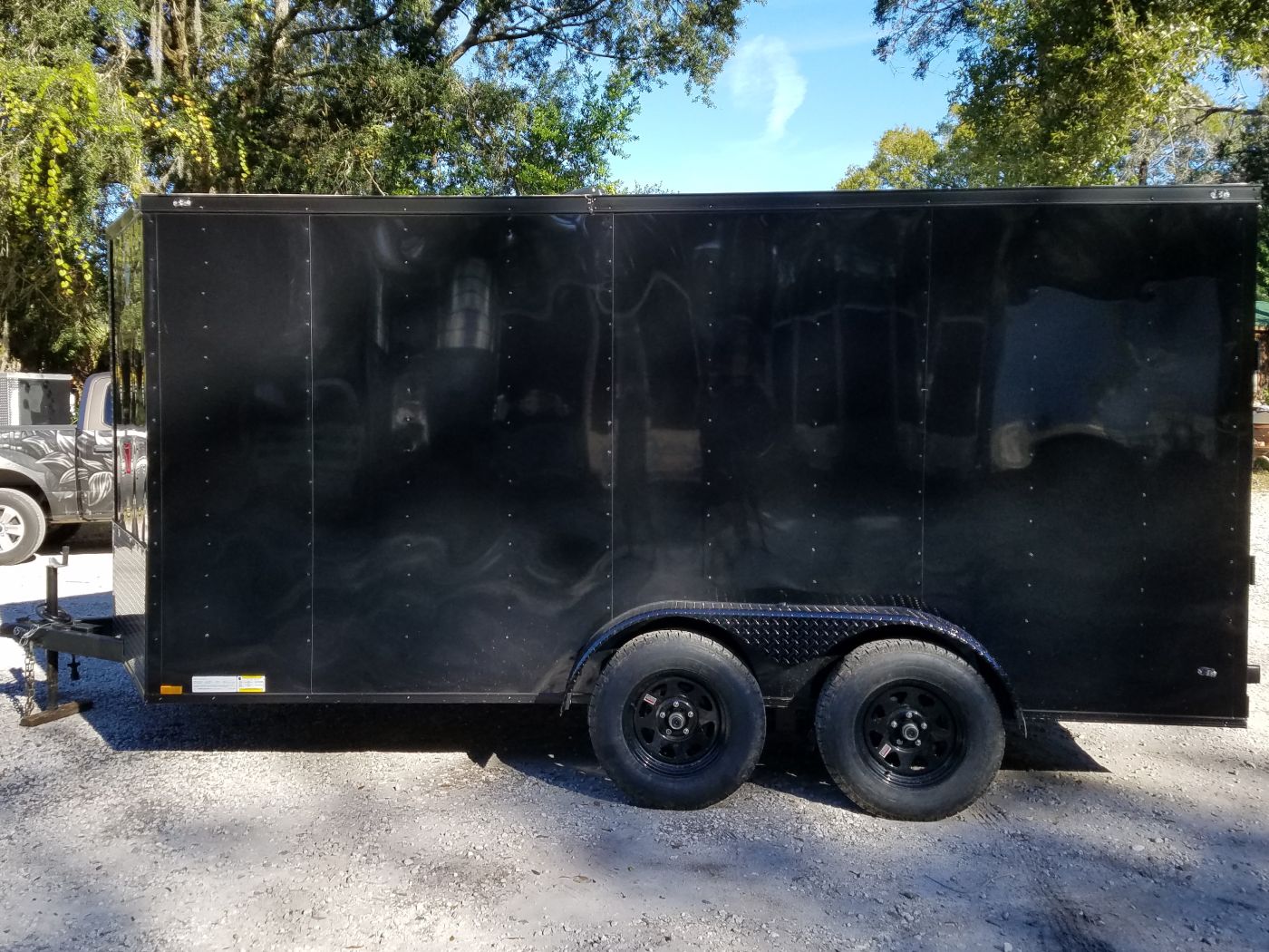 Diamond Cargo 7x14 TA Trailer - Black, Ramp, Side Door, Extra Height, Blackout - Image 5