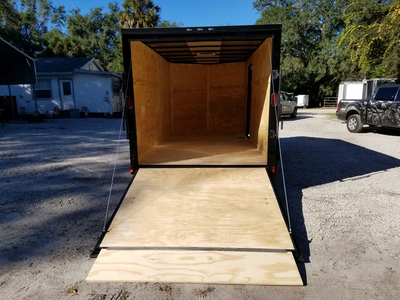 Diamond Cargo 7x14 TA Trailer - Black, Ramp, Side Door, Extra Height, Blackout - Image 8