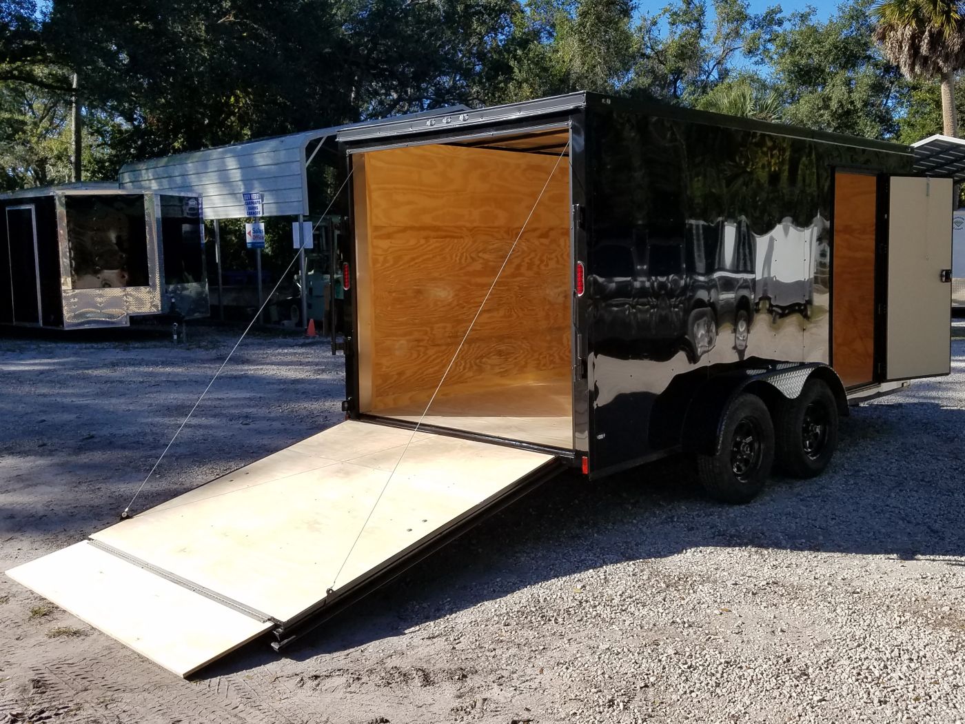 Diamond Cargo 7x14 TA Trailer - Black, Ramp, Side Door, Extra Height, Blackout - Image 10