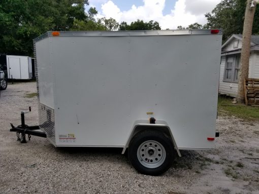 South Georgia Cargo 5x8 SA Trailer - White, Ramp - Image 4