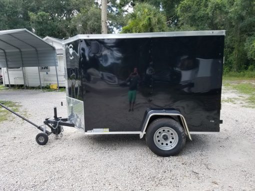 Diamond Cargo 5x8 SA Trailer - Black, Ramp, Extra Height - Image 5