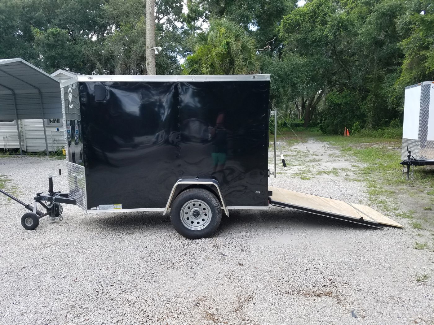 Diamond Cargo 5x8 SA Trailer - Black, Ramp, Extra Height - Image 4