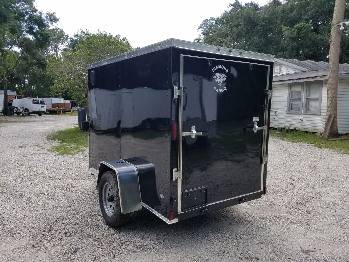 Diamond Cargo 5x8 SA Trailer - Black, Ramp, Extra Height - Image 7
