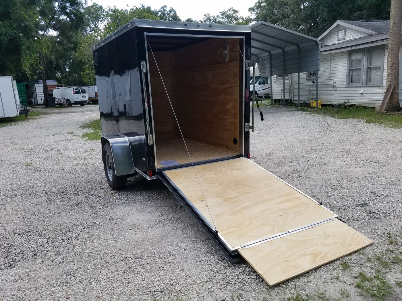 Diamond Cargo 5x8 SA Trailer - Black, Ramp, Extra Height - Image 6