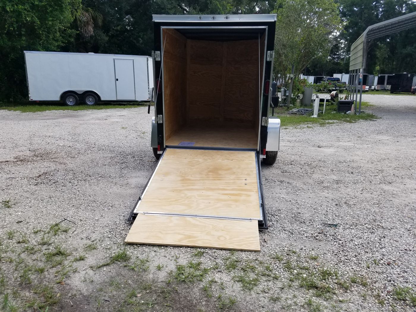 Diamond Cargo 5x8 SA Trailer - Black, Ramp, Extra Height - Image 8