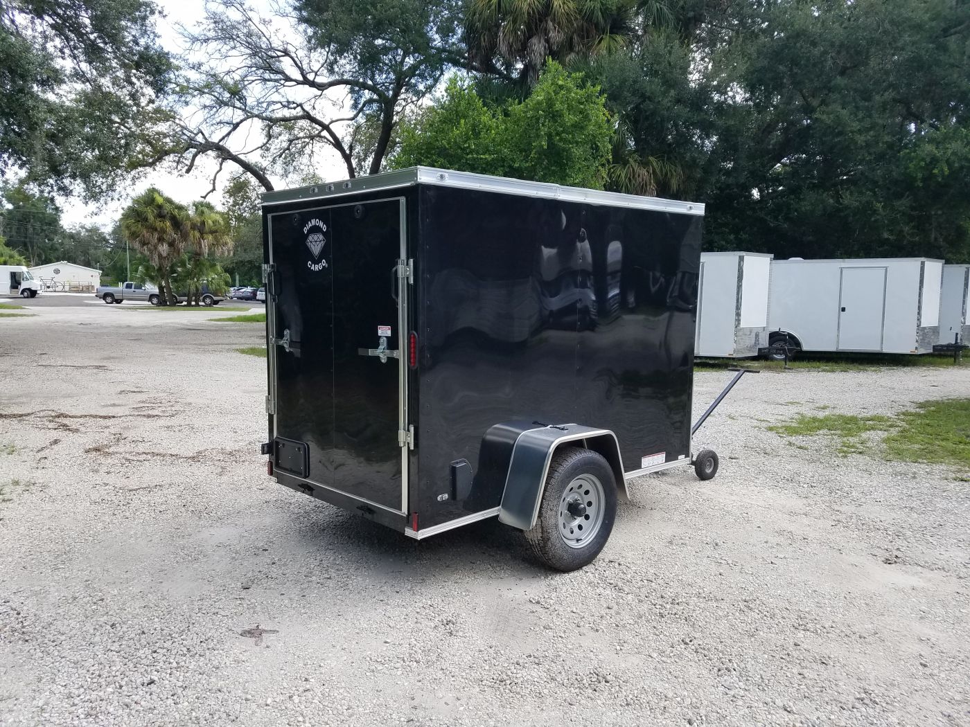 Diamond Cargo 5x8 SA Trailer - Black, Ramp, Extra Height - Image 11
