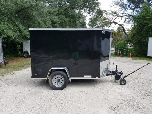 Diamond Cargo 5x8 SA Trailer - Black, Ramp, Extra Height