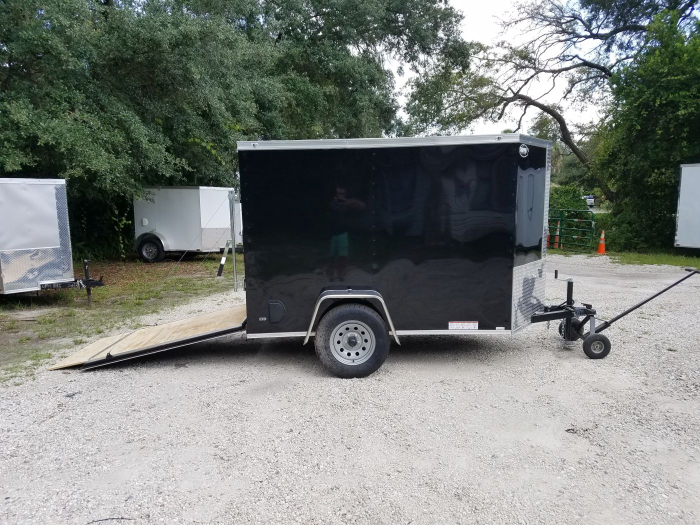 Diamond Cargo 5x8 SA Trailer - Black, Ramp, Extra Height - Image 12