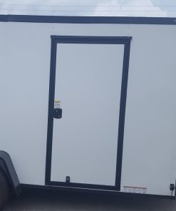 Diamond Cargo 6x12 SA Trailer - Embossed White, Ramp, Side Door, Extra Height, Blackout