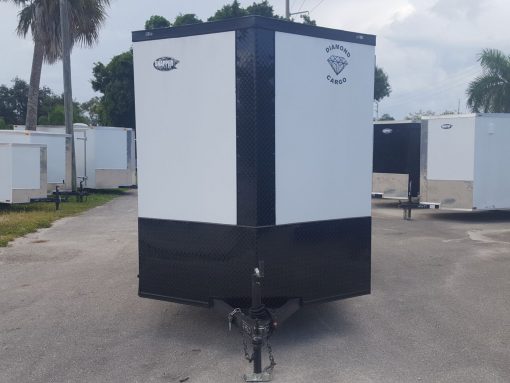 Diamond Cargo 6x12 SA Trailer - White Embossed, Ramp, Side Door, Extra Height, Blackout Package - Image 13